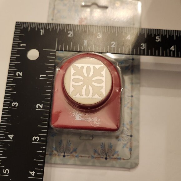 Ornate Snowflake Square Jumbo Hole Punch Emagination paper Scrapbook Craft Shape - Picture 4 of 7